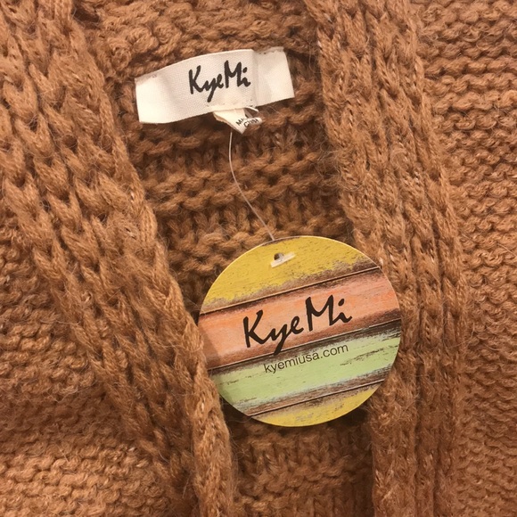 NWT KyeMi BOHO SuperSoft Oversized Knee Length TERRACOTTA BROWN Long Cardigan S - Picture 14 of 14